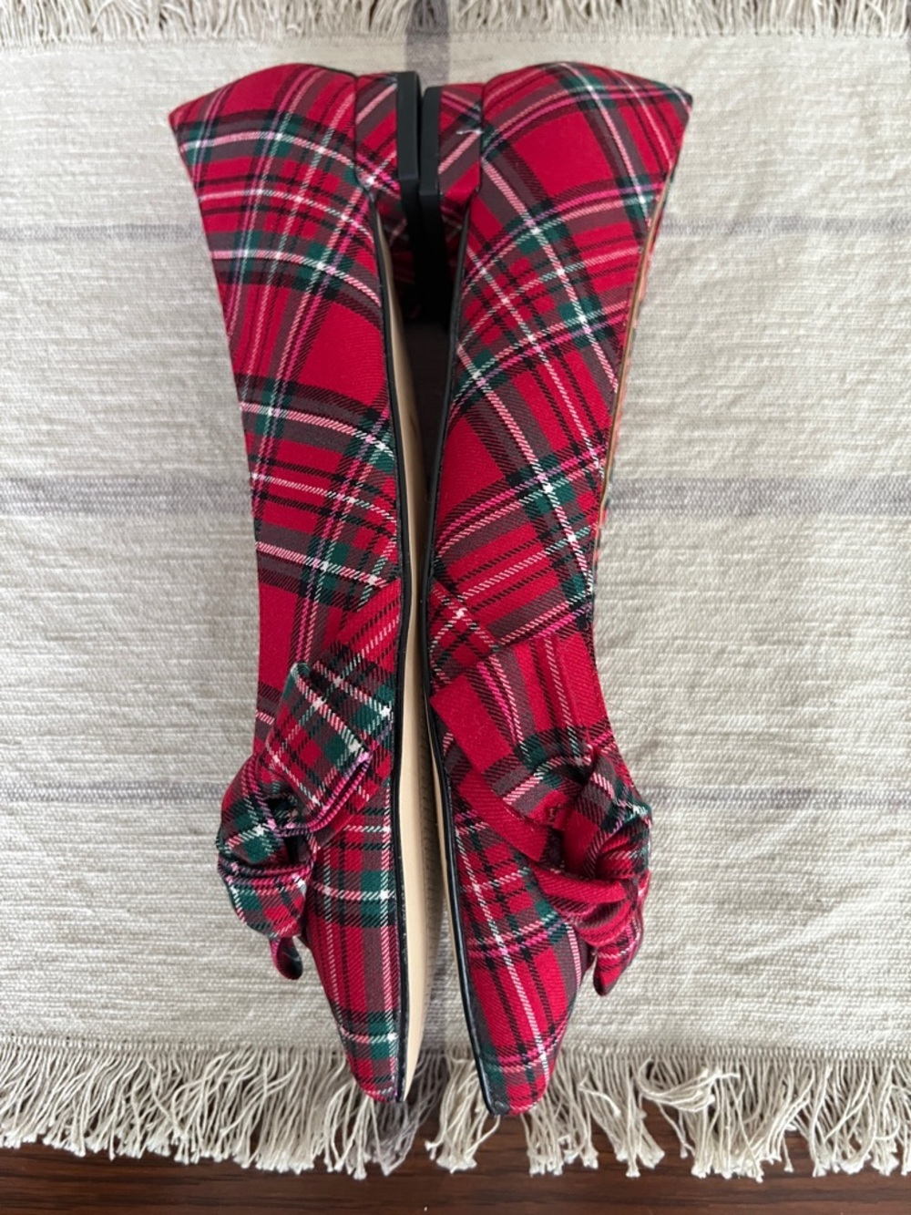 Talbots Portia Bow Flats in Cider Plaid - Picture 9 of 11